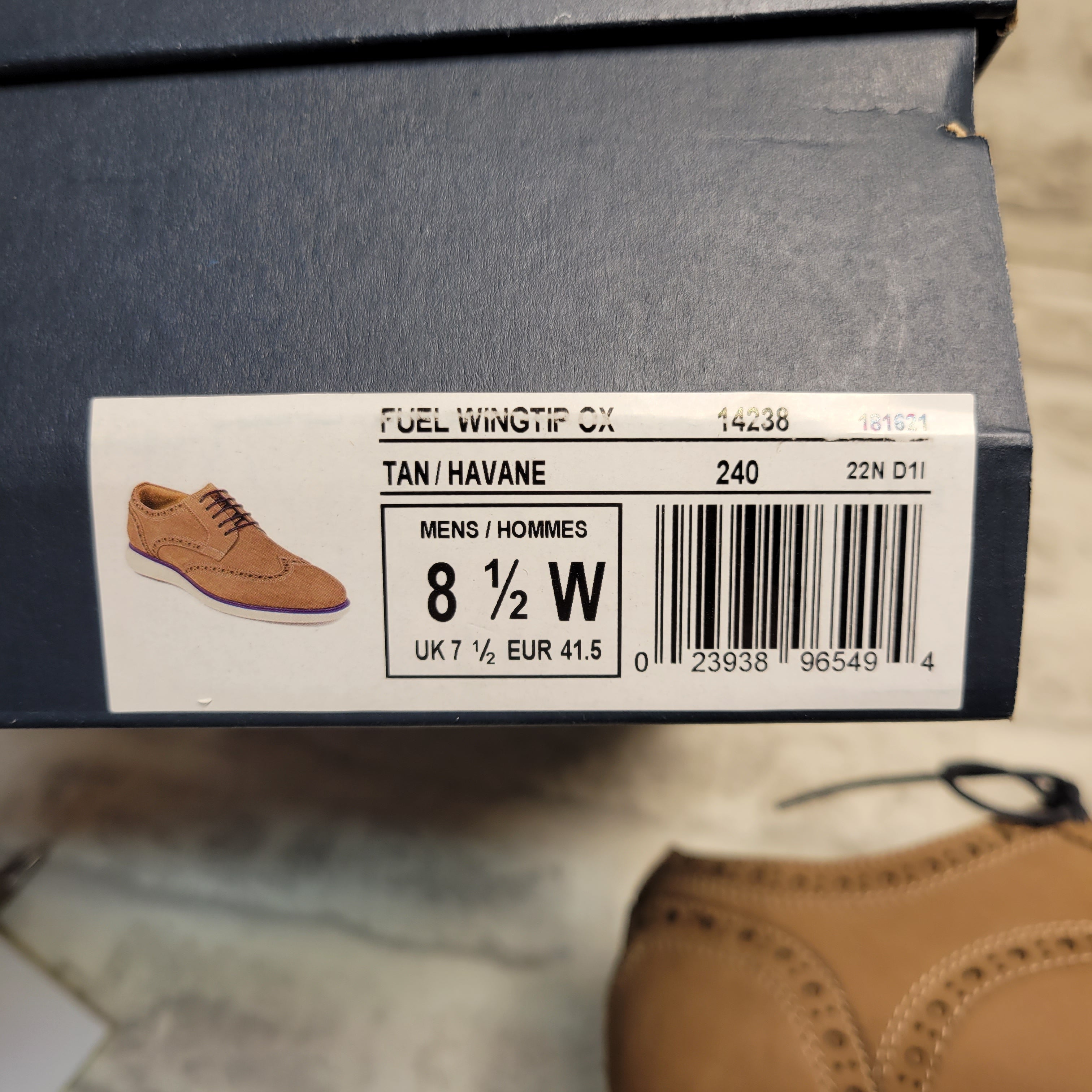 Florsheim Fuel Wingtip Oxford,  7.5W Tan Nubuck (7872373948654)